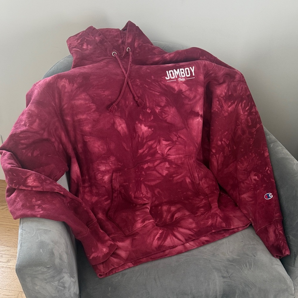 Champion (JOMBOY) Burgundy Tie-Dye Hoodie